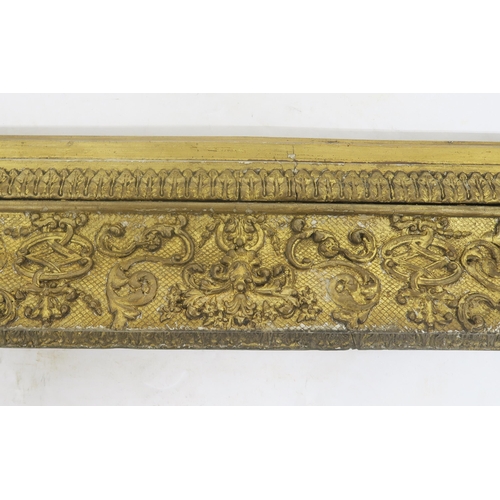 136 - A 19th century gilt gesso picture frame, 105cm x 88cm