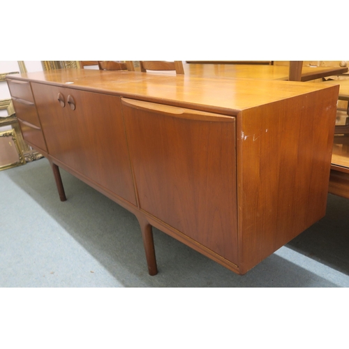 140 - A mid 20th century teak McIntosh of Kirkcaldy sideboard, 75cm high x 206cm wide x 46cm deep