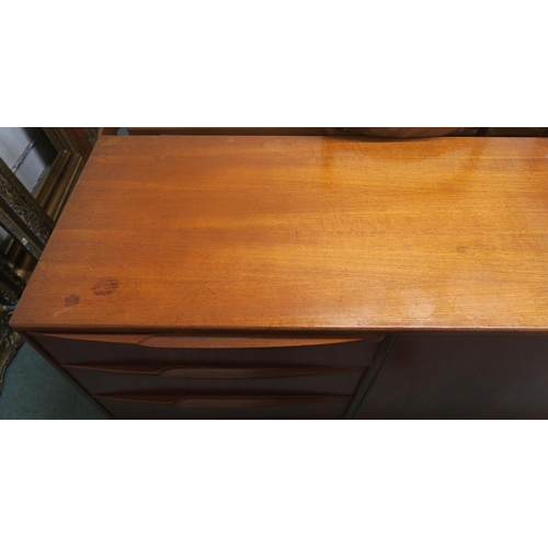 140 - A mid 20th century teak McIntosh of Kirkcaldy sideboard, 75cm high x 206cm wide x 46cm deep