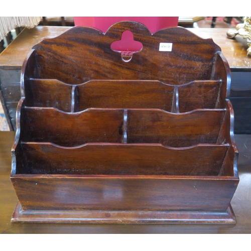 69 - A 20th century mahogany astragal glazed bookcase and a desk tidy (2)