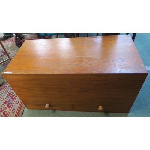 86 - A 20th century teak single drawer blanket chest, 55cm high x 106cm wide x 54cm deep