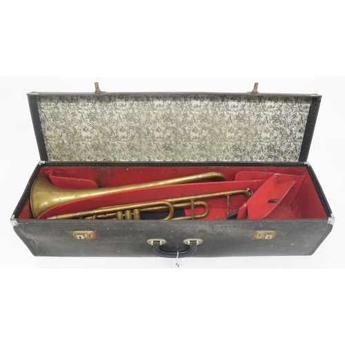 419 - A Distin valve trombone made under Boosey and Hawkes London in brass finish