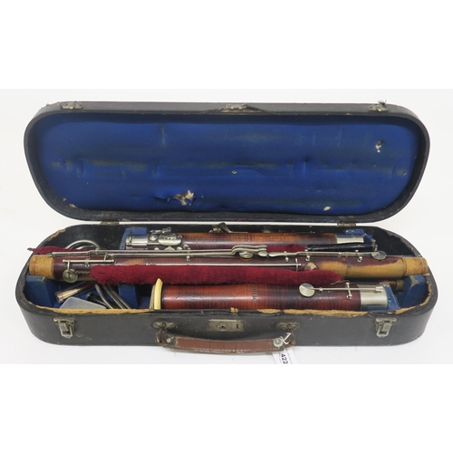 422 - A bassoon by Heckel Beirrich serial number 5081 8, circa 1912, with case