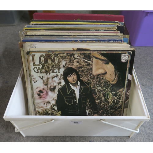 426 - A lot of vinyl LP records with Tangerine Dream, Blondie, The Police, Carole King, Lou Reed, buck cla... 