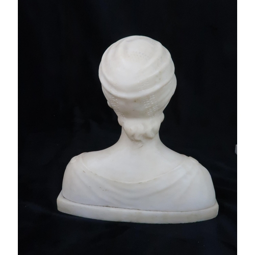 199 - A COPELAND PARIAN BUST OF OPHELIA after the original by W C Marshall, the reverse with impressed mar... 