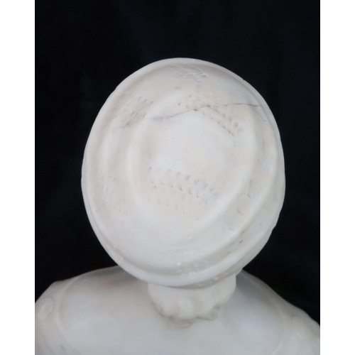 199 - A COPELAND PARIAN BUST OF OPHELIA after the original by W C Marshall, the reverse with impressed mar... 