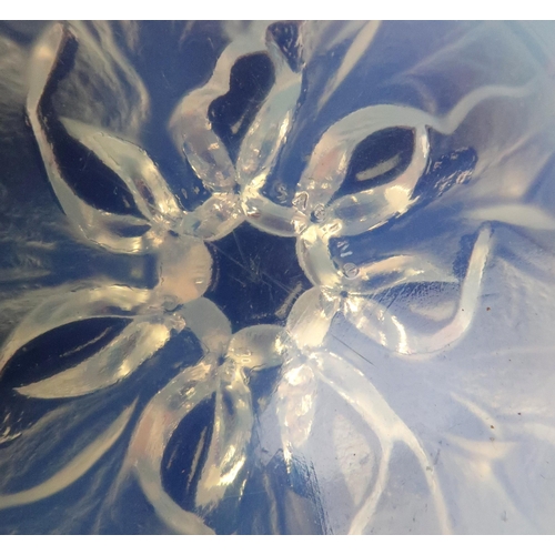 211 - A FRENCH SABINO OPALESCENT GLASS DISHmoulded with thistles, 35cm diameter