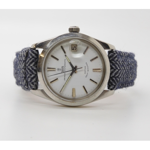 917 - A TUDOR PRINCE OYSTERDATErotor self winding, with stainless steel case, diameter 3.3cm. With white d... 