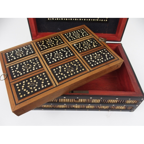 614 - A PORCUPINE QUILL WORK BOXwith nine compartments and lift out tray, 26cm wide