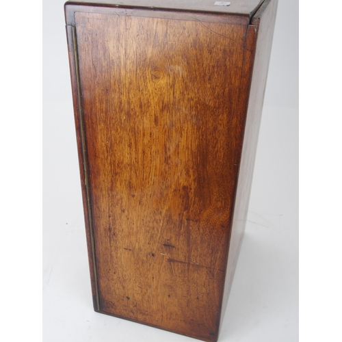 627 - A VICTORIAN MAHOGANY TWELVE-DRAWER COLLECTORS CABINETwith hinged front doors, with white-metal plaqu... 