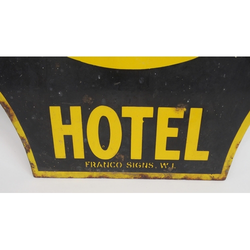 661 - AN ENAMEL AA DOUBLE-SIDED HOTEL SIGNby Franco Signs, W1, 64cm high x 55cm wide... 