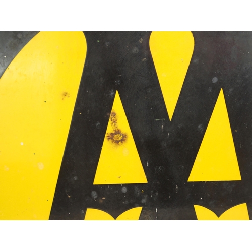 661 - AN ENAMEL AA DOUBLE-SIDED HOTEL SIGNby Franco Signs, W1, 64cm high x 55cm wide... 