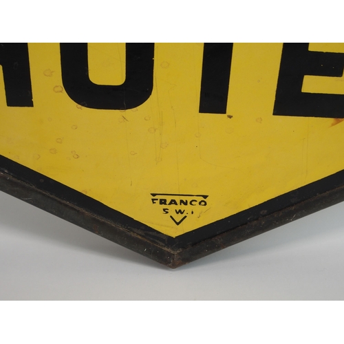 662 - AN ENAMEL AA DOUBLE-SIDED HOTEL SIGNby Franco SW1, with original bracket, 80 x 56cm... 