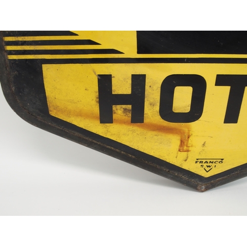 662 - AN ENAMEL AA DOUBLE-SIDED HOTEL SIGNby Franco SW1, with original bracket, 80 x 56cm... 