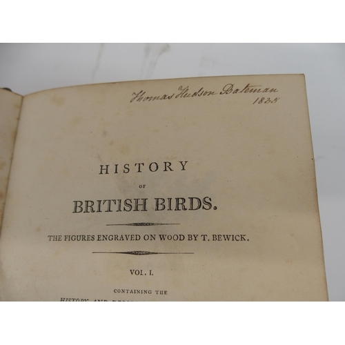 664 - HISTORY OF BRITISH BIRDS, THE FIGURES ENGRAVED ON WOOD BY T. BEWICKin two volumes, 1804, printed by ... 