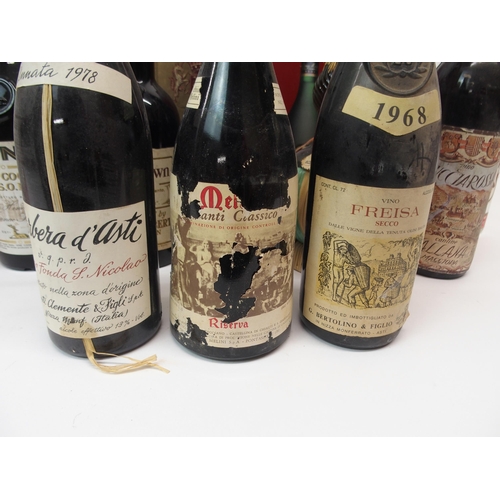 704 - FREISA SECCO 1968 BY BERTOLINO & FIGLIO72cl, Gr. 12,5 and a collection of other alcohol includin... 