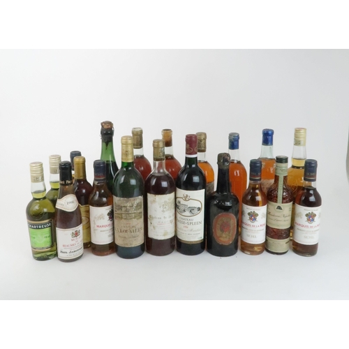 709 - A COLLECTION OF RED & WHITE WINEand other alcohol including Chateau Chasse-Spleen 1986, Chateau ... 