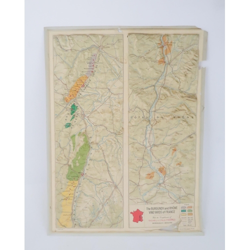 710 - A COLLECTION OF 1960'S WINE MAPSincluding The Burgundy and Rhone Vineyards of France, The Bordeaux V... 