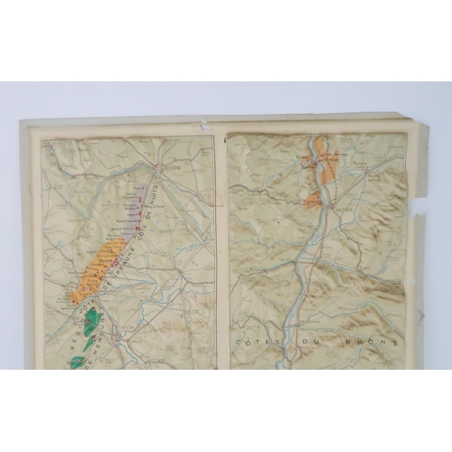 710 - A COLLECTION OF 1960'S WINE MAPSincluding The Burgundy and Rhone Vineyards of France, The Bordeaux V... 