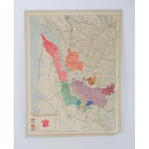 710 - A COLLECTION OF 1960'S WINE MAPSincluding The Burgundy and Rhone Vineyards of France, The Bordeaux V... 