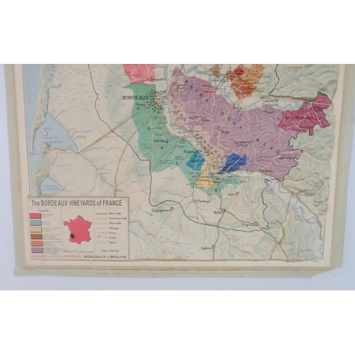 710 - A COLLECTION OF 1960'S WINE MAPSincluding The Burgundy and Rhone Vineyards of France, The Bordeaux V... 