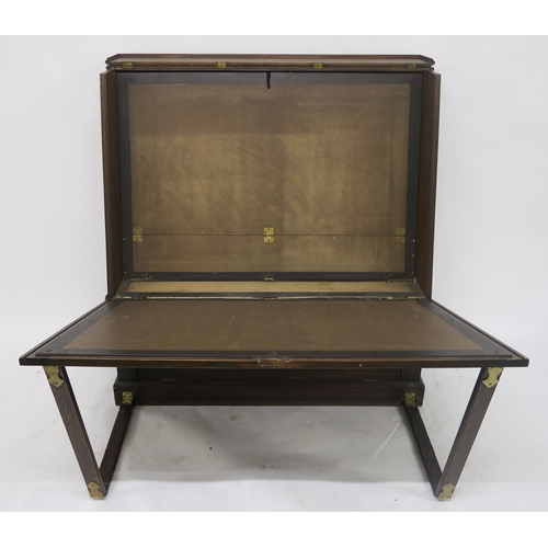 75 - A LATE VICTORIAN OAK FALL FRONT FOLIO CABINETwith interior fall front compartment, 127cm high x 125c... 