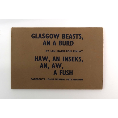 1003 - PROPERTY OF A PERSONAL ACQUAINTANCEIAN HAMILTON FINLAY CBE (SCOTTISH 1925-2006)Glasgow Beasts, An A ... 