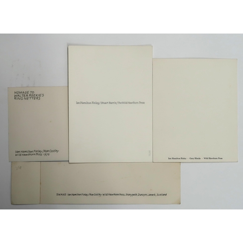 1005 - A COLLECTION RELATING TO IAN HAMILTON FINLAY CBE (SCOTTISH 1925-2006)Cards to include: Homage to Vic... 