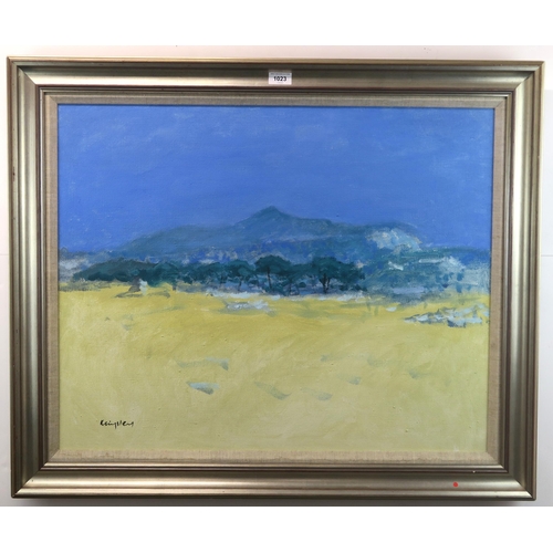 1023 - JOHN KINGSLEY RSW PAI (SCOTTISH b.1956) MOUNTAIN VIEW Oil on canvas, signed lower left, 59 x 74cm (2... 