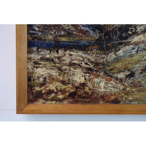 1048 - JAMES KAY RSA RSW (SCOTTISH 1858-1942)WINTER IN THE GLENOil on canvas, signed, 25.5 x 35.5cm (10 x 1... 