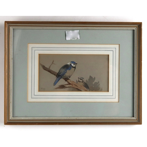 1049 - ATTRIBUTED TO ARCHIBALD THORBURN (SCOTTISH 1860-1935)STUDY OF BIRDS PERCHED ON A BRANCHWatercolour h... 