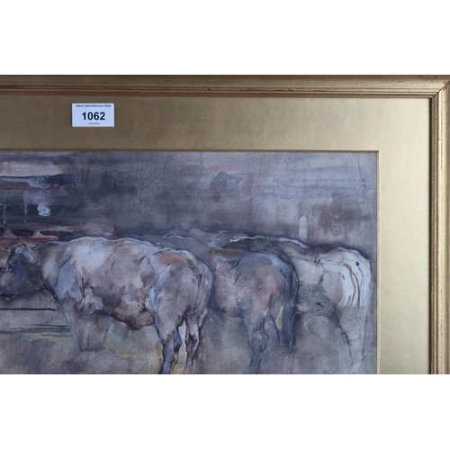 1062 - SIR GEORGE PIRIE PRSA HRSW LLD (SCOTTISH 1864-1946)FOUR BULLSWatercolour and gouache, 27 x 48.5cm (1... 