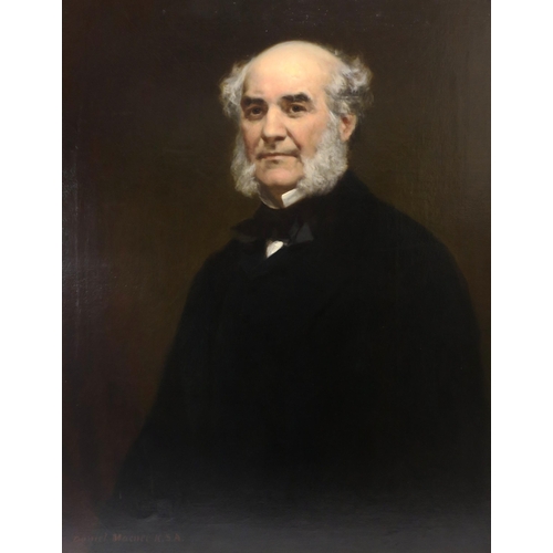 1076 - SIR DANIEL MACNEE FRSE PRSA (SCOTTISH 1806-1882)PORTRAIT OF A GENTLEMAN IN BLACK CRAVATE Oil on canv... 