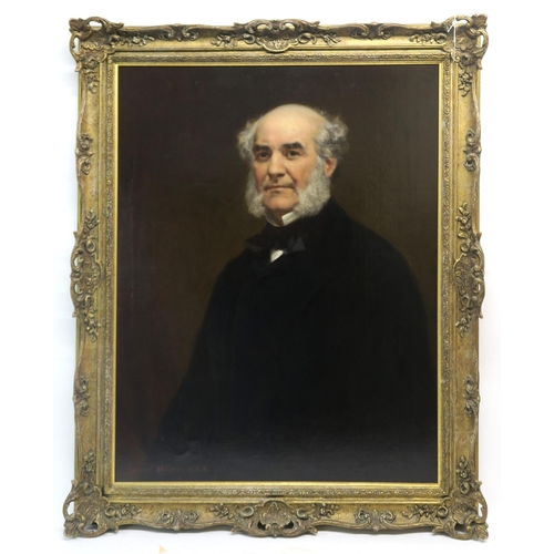 1076 - SIR DANIEL MACNEE FRSE PRSA (SCOTTISH 1806-1882)PORTRAIT OF A GENTLEMAN IN BLACK CRAVATE Oil on canv... 