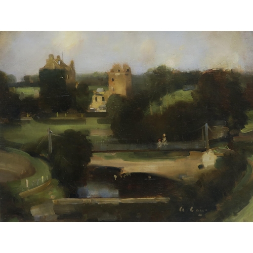 1085 - ANDREW LAW (SCOTTISH 1873-1967)DEAN PARK, KILMARNOCKOil on panel board, signed, 22 x 28cm (8.5 x 11