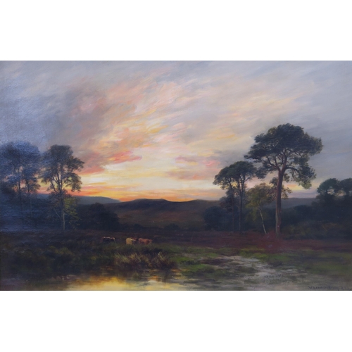 1089 - WILLIAM BEATTIE-BROWN RSA (SCOTTISH 1831-1909)SUNDOWN IN STRATH-TUMMELOil on canvas, signed, 40.5 x ... 