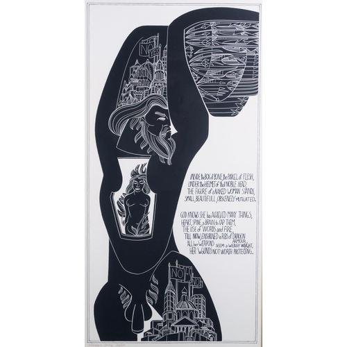 1117 - ALASDAIR GRAY (SCOTTISH 1934-2019)INSIDE THE BOX OF BONE Silkscreen, signed lower left, numbered (20... 