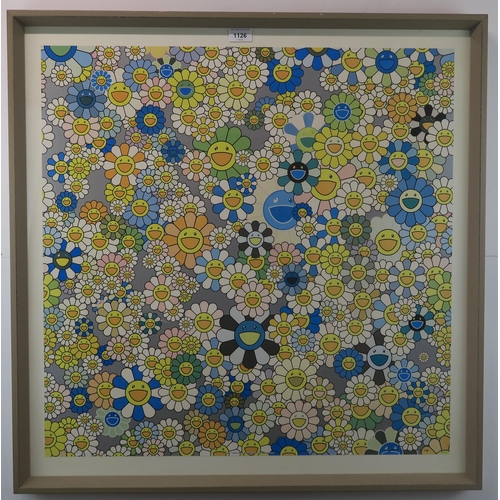 1126 - TAKASHI MURAKAMI (JAPANESE B.1962)FLOWEROffset lithograph, signed lower right, numbered (32/390), 68... 