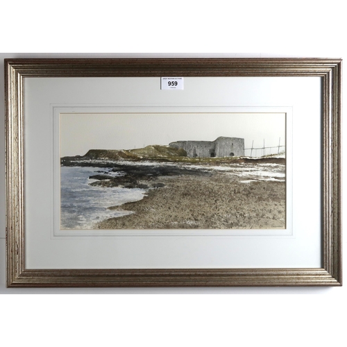 959 - JOHN GARDINER CRAWFORD DA RSW ARSA (SCOTTISH b.1941)WINTER BEACH, 1982Watercolour, signed lower righ... 