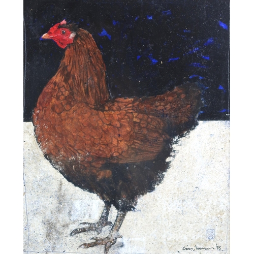 961 - GARY ANDERSON (SCOTTISH b.1960)A LITTLE BROWN BANTAM Mixed media on paper, signed lower right, dated... 