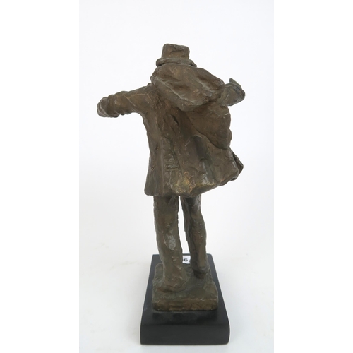 965 - BENNO SCHOTZ (SCOTTISH 1891-1984)KEIR HARDIE, SKETCH FOR MONUMENT Bronze on wooden base, signed, dat... 