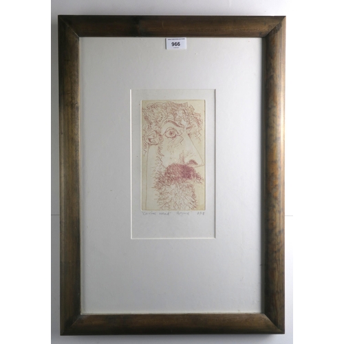 966 - JOHN BYRNE RSA (SCOTTISH b.1940)CERSIE HEAD Etching, signed lower right, titled, numbered (8/18), 22... 