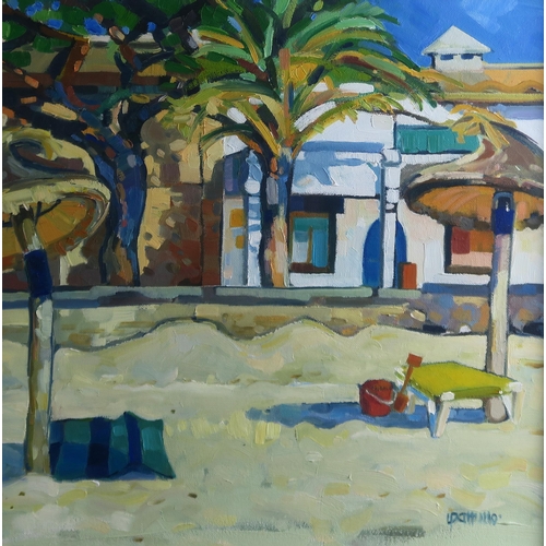 969 - LIN PATTULLO (SCOTTISH b.1949)MAJORCA Oil on canvas, signed lower right, 34 x 34cm (13.5 x 13.5)Titl... 