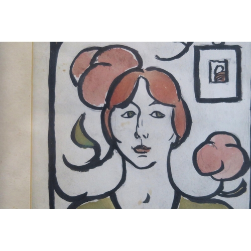 972 - MARGARET MORRIS (BRITISH 1891-1980)HEAD OF GIRL Watercolour, 13 x 12cm (5 x 4.75