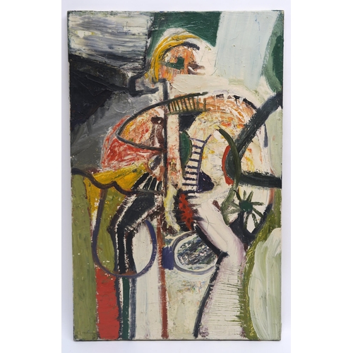 979 - ALEXANDER MCNEISH (SCOTTISH 1932-2000)ABSTRACT FIGUREOil on canvas, 72 x 46cm (28.25 x 18