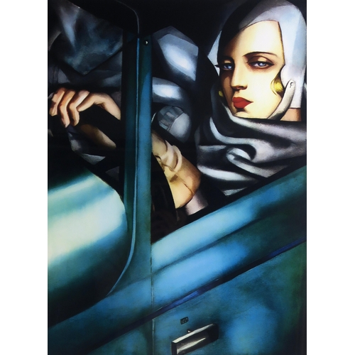 985 - TAMARA DE LEMPICKA (POLISH 1898-1980)SELF PORTRAITGouttelette print, stamped Chelsea Green Editions ... 