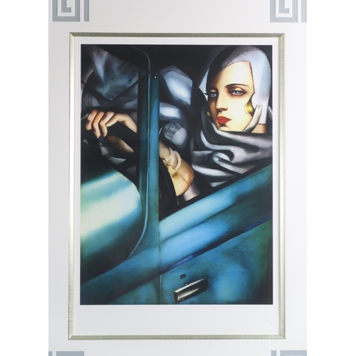 985 - TAMARA DE LEMPICKA (POLISH 1898-1980)SELF PORTRAITGouttelette print, stamped Chelsea Green Editions ... 