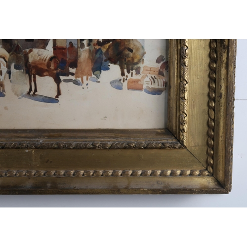 997 - ARTHUR MELVILLE ARSA RSW RWS (SCOTTISH 1855-1904)MOROCCAN STREET SCENEWatercolour, 22 x 36.5cm (8.5 ... 