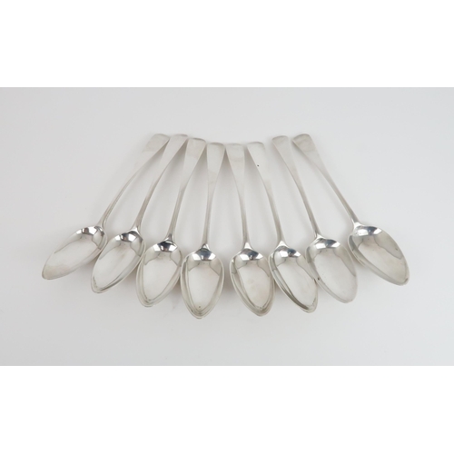 491 - A SET OF SIX GEORGE III SILVER SERVING SPOONSin the Old English pattern, by Robert Gray & Sons, ... 