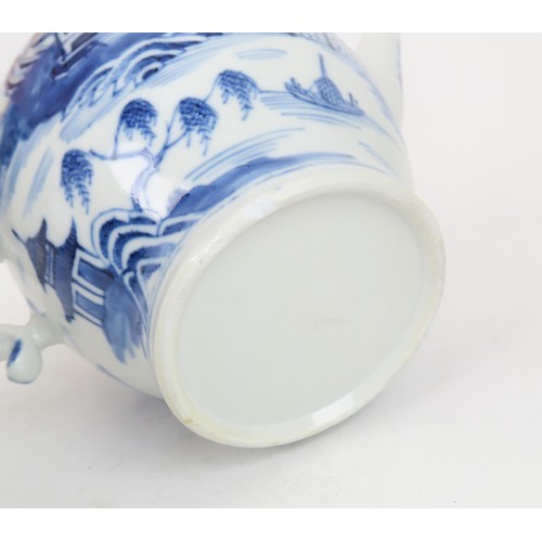 414 - A PAIR OF CHINESE BLUE AND WHITE VASES AND COVERSpainted with fruit and foliage, with shishi finials... 